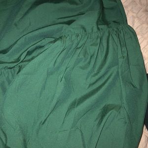 Emerald green puff sleeve blouse